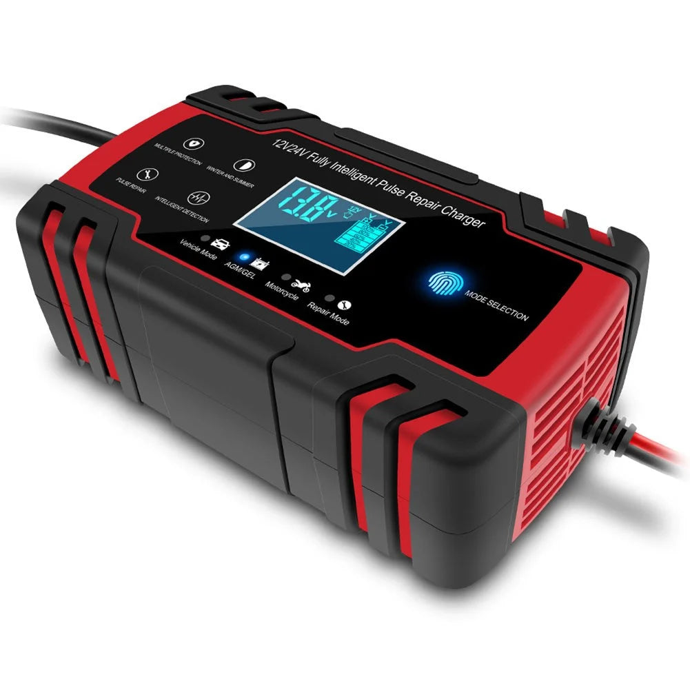 Car Battery Charger 12V /24V Smart Fully Automatic Battery Repair Pulse Charger