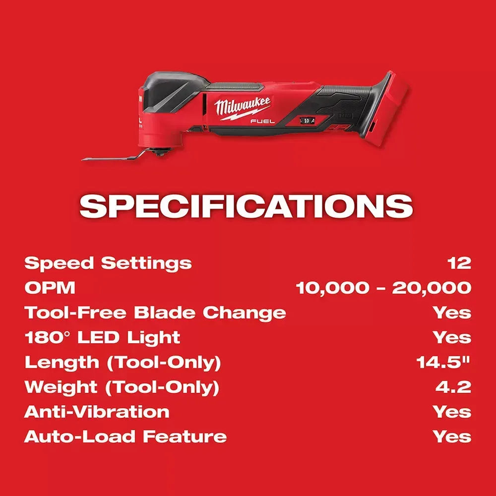 Milwaukee Pre-Sale 2836-20 M18 FUEL 18V Cordless Li-Ion Oscillating Multi-Tool -Bare Tool