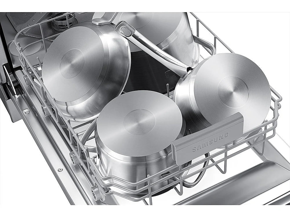 Samsung - 18 Compact Top Control Built-in Dishwasher with Stainless Steel Tub, 46 dBA - Stainless steel