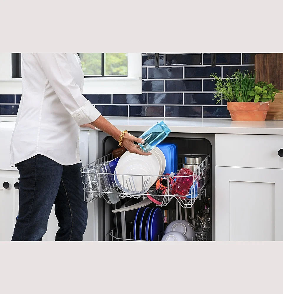 GE - Top Control Built-In Dishwasher with 3rd Rack, Dry Boost, 50 dBa - White