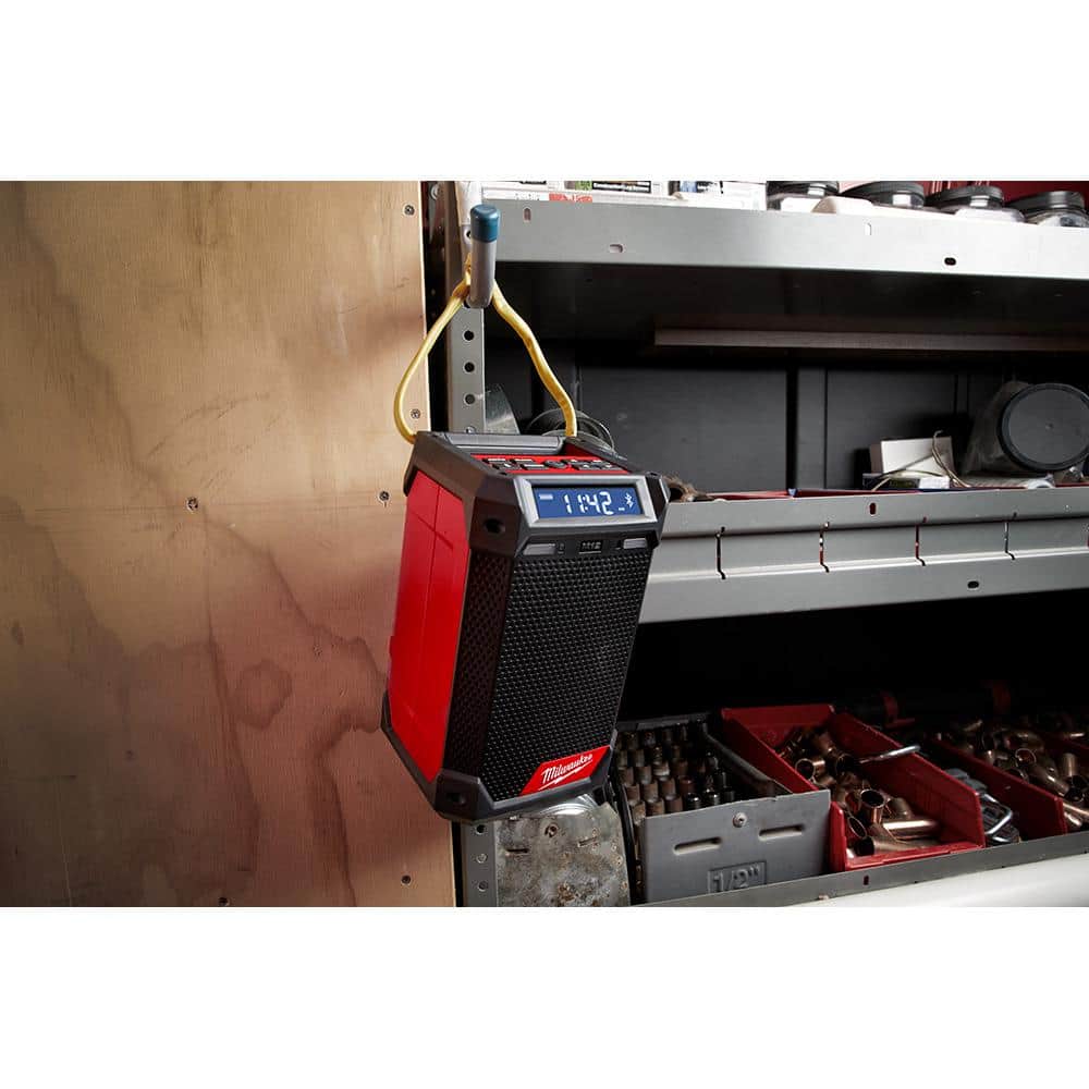 M12 12-Volt Lithium-Ion Cordless Bluetooth/AM/FM Jobsite Radio with Charger with M12 2.0Ah Battery 2951-20-48-11-2420