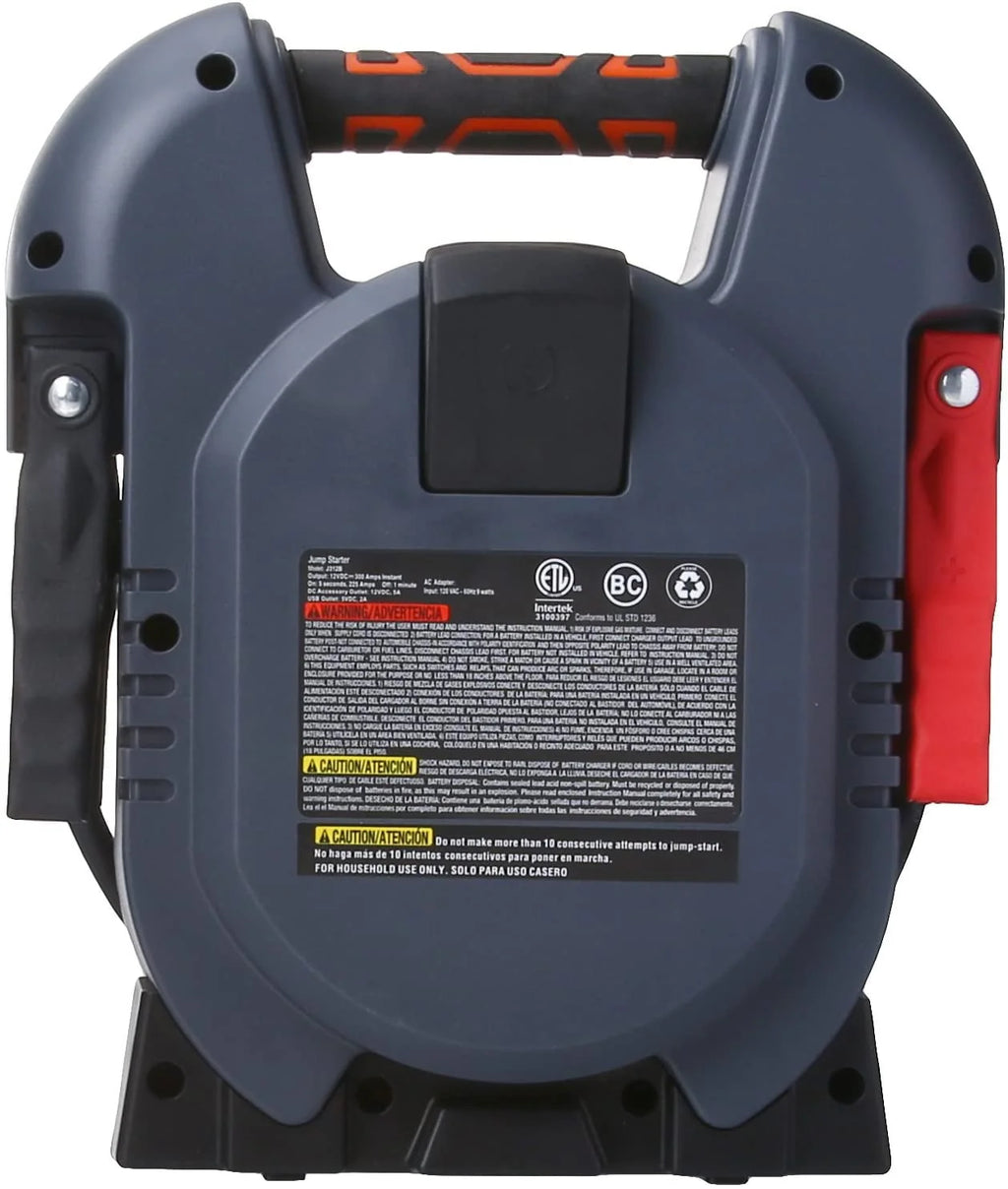 BLACK+DECKER J312B Power Station Jump Starter: 700 Peak/300 Instant Amps, USB Port, Battery Clamps