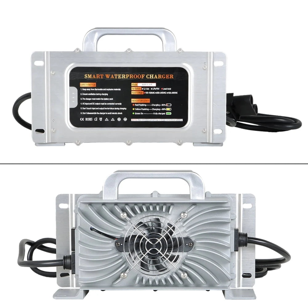 LABLT 48V 15A Battery Charger Replacement for Yamaha G19-G22 with 2 Pin Handle Plug
