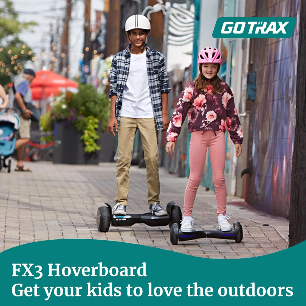 GOTRAX FX3 Hoverboard for Kids Adults,200W Motor 6.5 LED Wheels 6.2mph Speed Hover Board, Blue