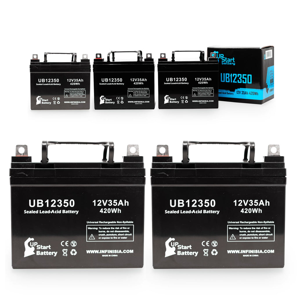 5x Pack - Compatible Imc Heartway Escape H Battery - Replacement UB12350 Universal Sealed Lead Acid Battery (12V, 35Ah, 35000mAh, L1 Terminal, AGM, SLA)