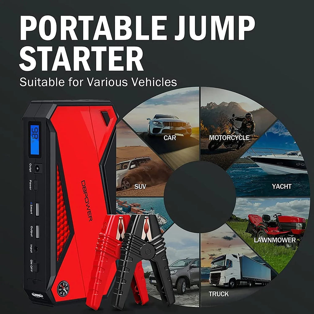 DBPOWER 800A Peak 18000mAh Portable Car Jump Starter Portable Battery Booster