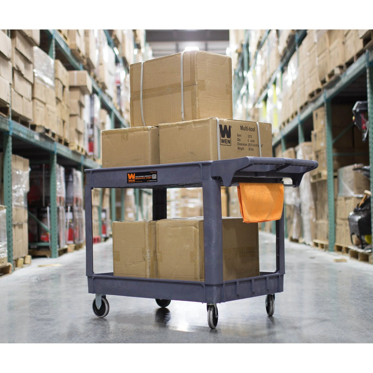 Wen Products 500-Pound Capacity 46 by 23-Inch Extra Large Service Utility Cart