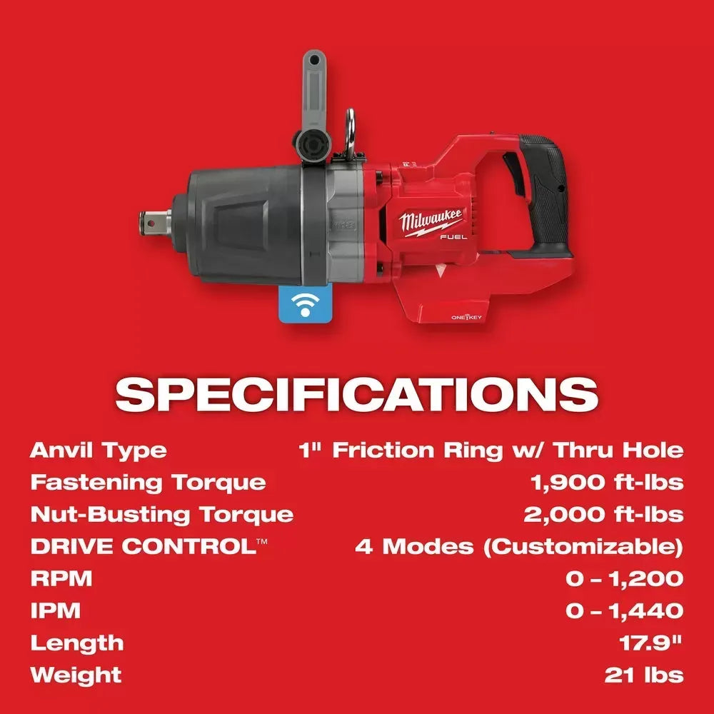 Milwaukee 2868-22HD M18 FUEL 18V 1 D-Handle High Torque Impact Wrench Kit