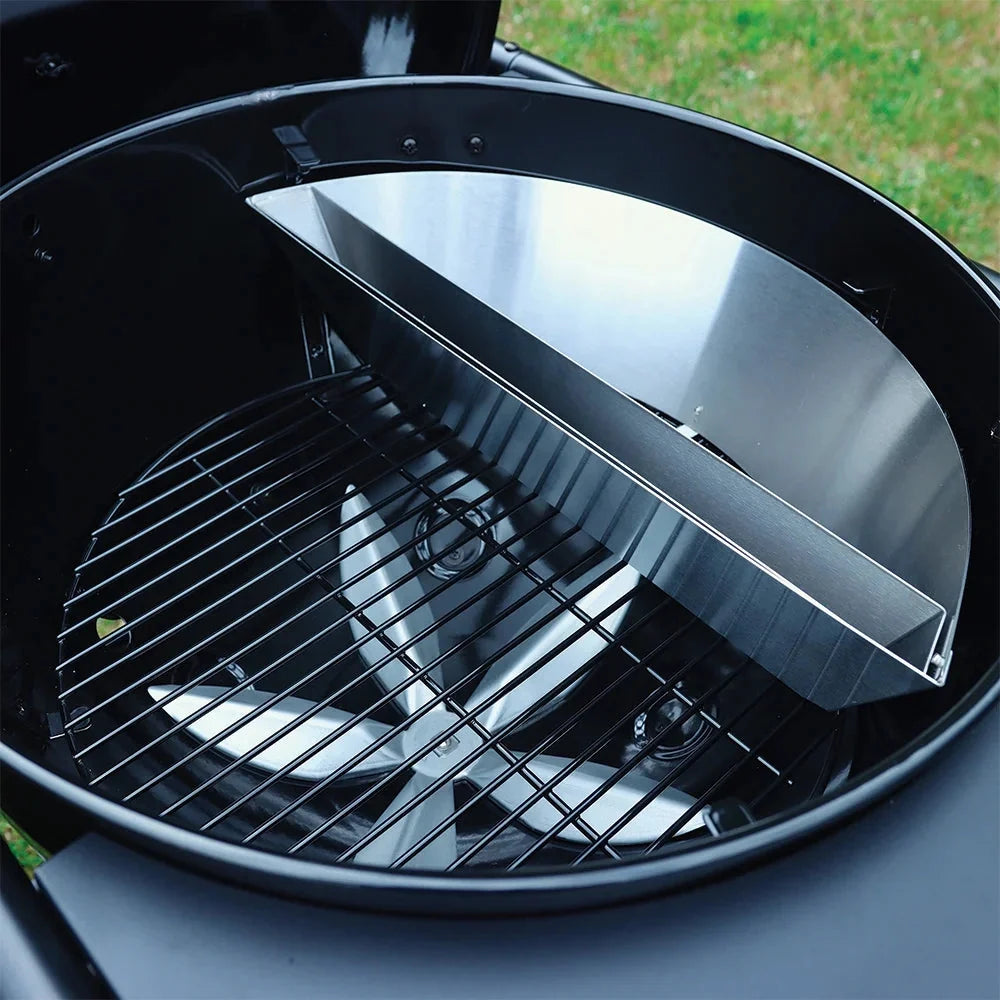 Slow 'N Sear® MasterKettle Charcoal Grill + Smoker - 22 Kettle Grill with Grill Cart and Built-in Side Table