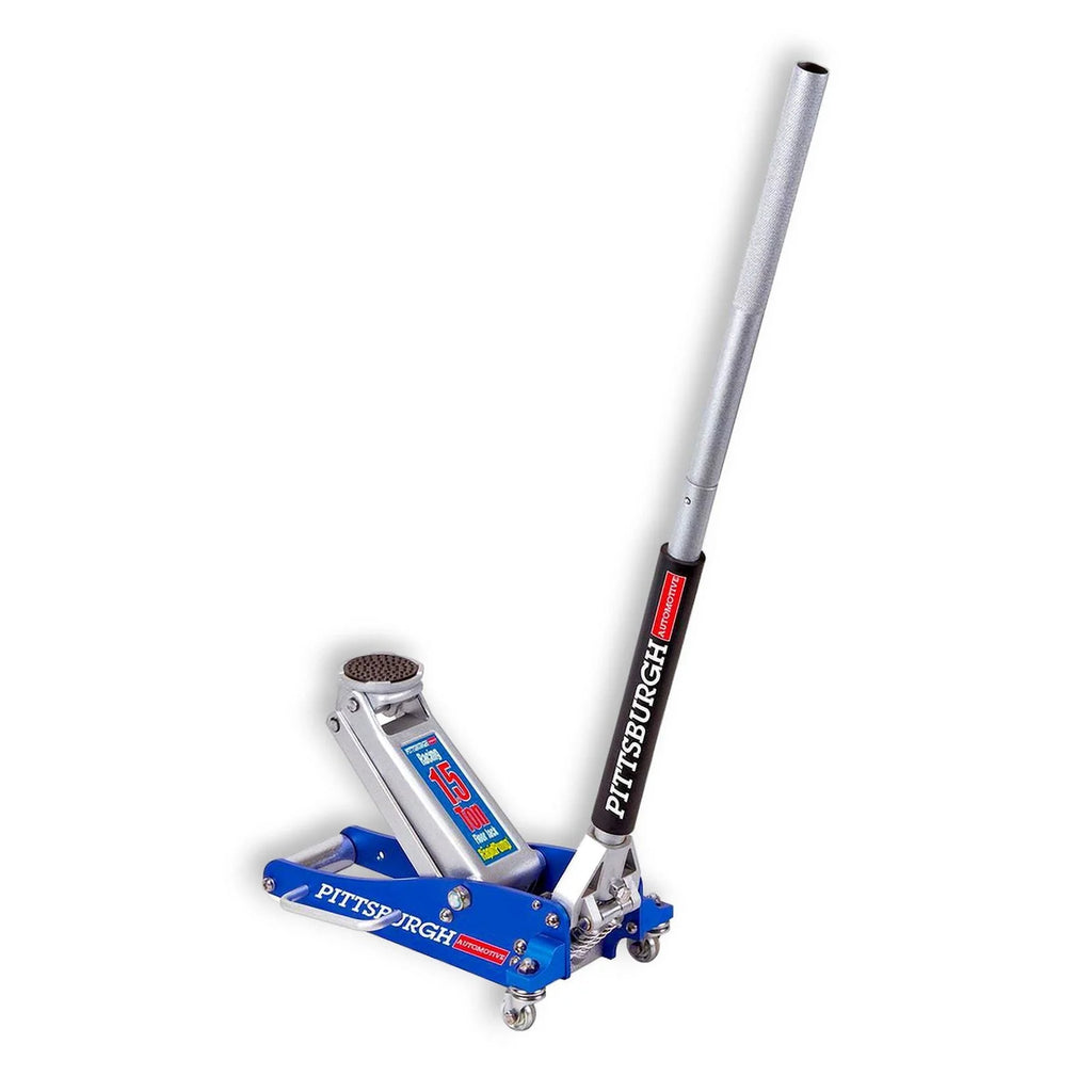 Jack Floor 1.5 Ton 3000 Lb Car Lift Low Profile Rapid Pump Lift Aluminum Racing Car-Blue