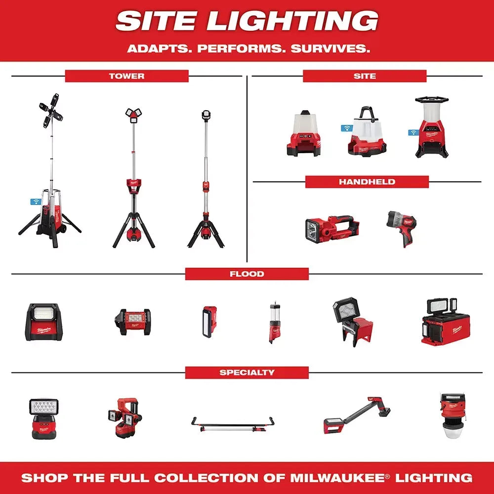 Milwaukee 2131-20 M18 18V Li-Ion ROCKET Dual Power Tower Light - Bare Tool