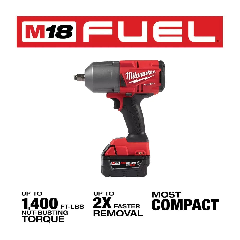 Milwaukee Pre-Sale 2767-22GR M18 FUEL 18V High Tourque Impact Wrench / Grease Gun Kit