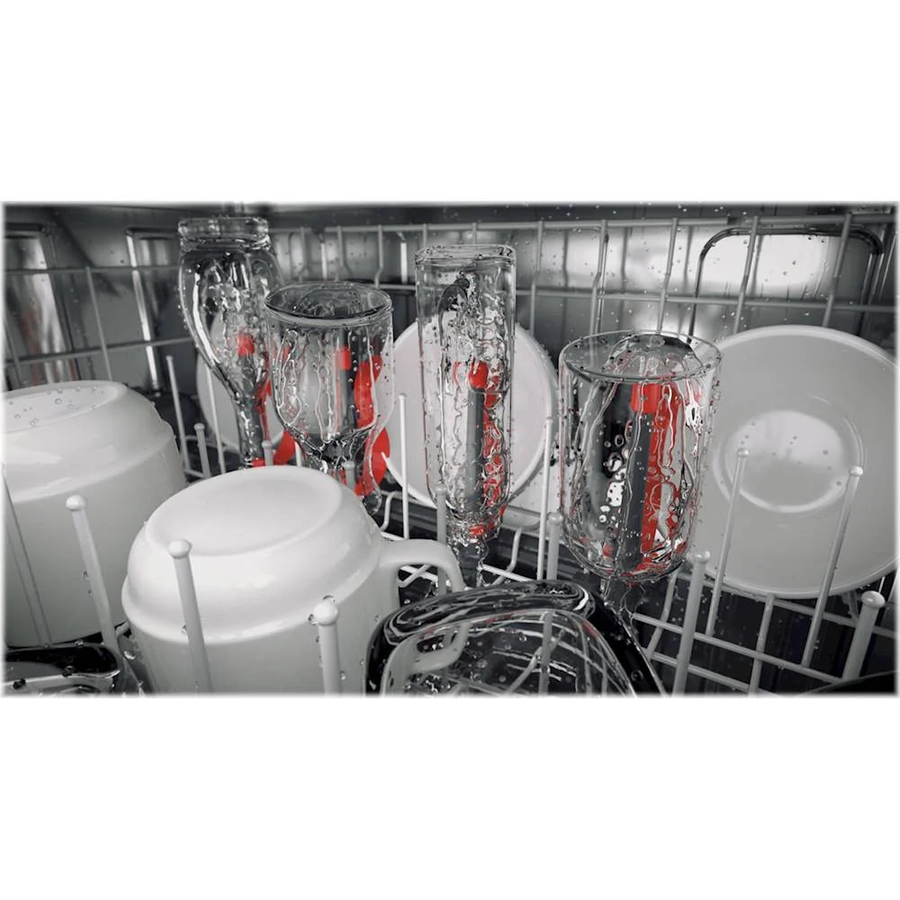 GE Profile - Stainless Steel Interior Fingerprint Resistant Dishwasher with Hidden Controls - Stainless steel