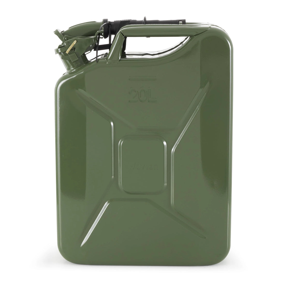 Wavian 3012 20 Liter Military Style NATO Jerry Fuel Can and Spout, Green
