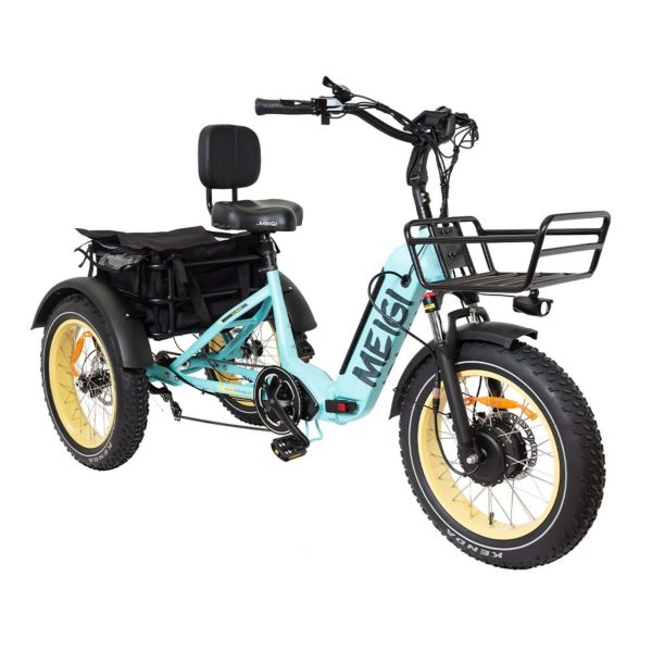 20-Inch 48V 750W Foldable Fat-Tire Electric Trike, 330-Lb. Capacity