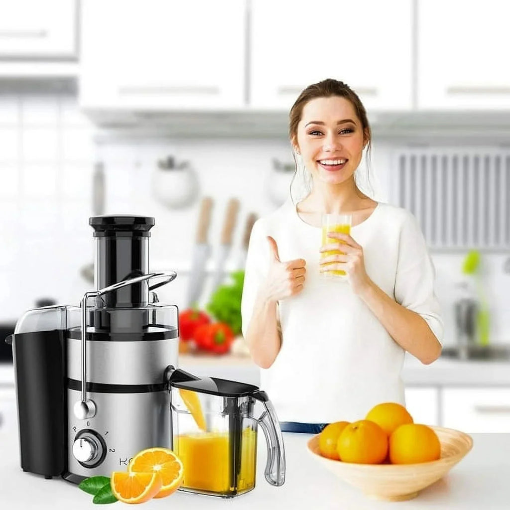 Centrifugal Juicer Machines Vegetable and Fruit,1100W Juice Extractor with 3 Feed Chute,BPA Free,Easy to Clean,High Juice Yield,Black