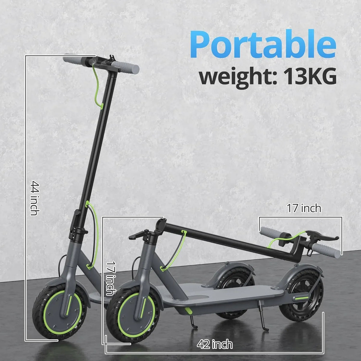 Electric Scooter - 8.5/10'' Solid Tires, 350W/500W Motor, Up to 19-22MPH and 21-24Miles Long-Range Portable Commuting Scooter for Adults with Double Braking System and App