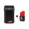 M12 12-Volt Lithium-Ion Cordless Bluetooth/AM/FM Jobsite Radio with Charger with M12 2.0Ah Battery 2951-20-48-11-2420