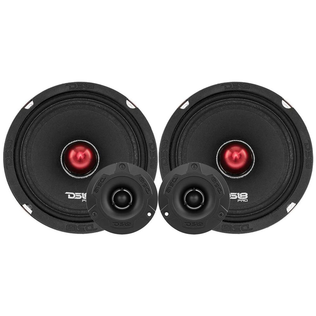 DS18 PRO-X6.4BMPK Mid and High Range Car Door speaker and Tweeter Package (Used)
