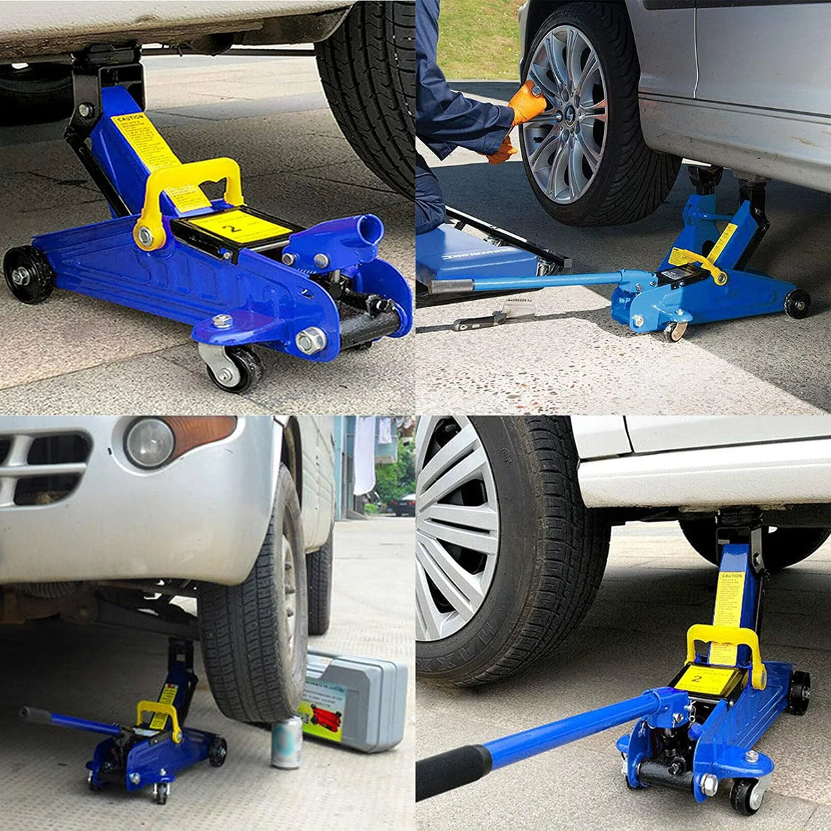 Dayplus 2 Tonne Hydraulic Trolley Floor Jack Low Profile Heavy Duty Metal Steel LIfting Range 135-320mm