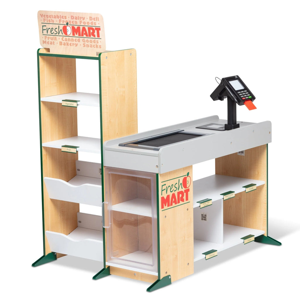 Melissa and Doug Freestanding Wooden Fresh Mart Grocery Store