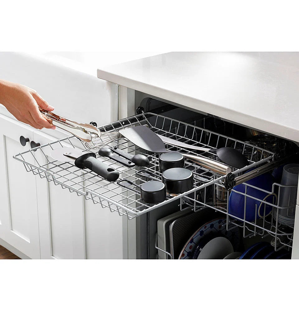 GE - Top Control Built In Dishwasher with Sanitize Cycle and Dry Boost, 50 dBA - Stainless steel