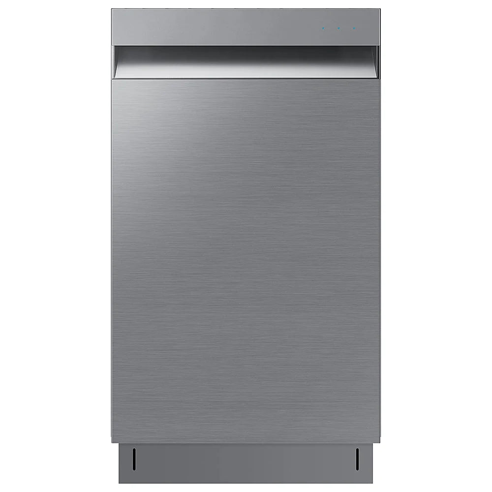 Samsung - 18 Compact Top Control Built-in Dishwasher with Stainless Steel Tub, 46 dBA - Stainless steel