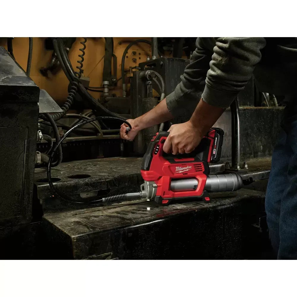 Milwaukee 2646-20 M18 18V 2-Speed 48-Inch Hose Grease Gun - Bare Tool