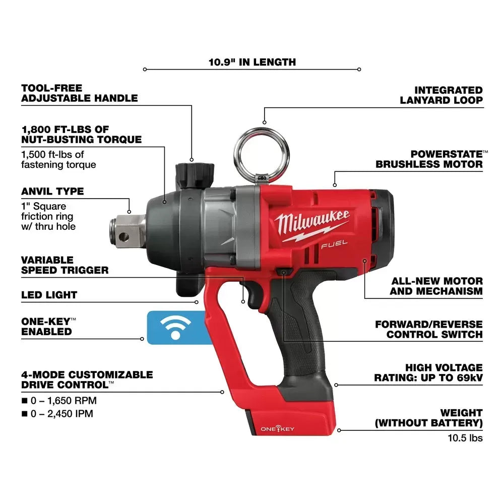 Milwaukee Pre-Sale 2867-20 M18 FUEL 18V 1 Inch High Torque Impact Wrench - Bare Tool