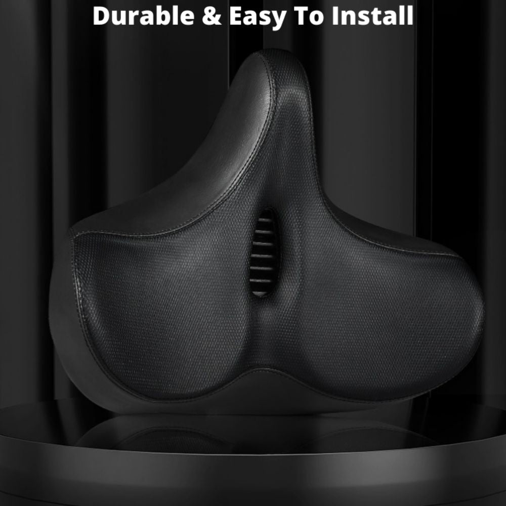 Oversized Bike Saddle with Dual Spring Suspension and Ventilated Foam  Cushion