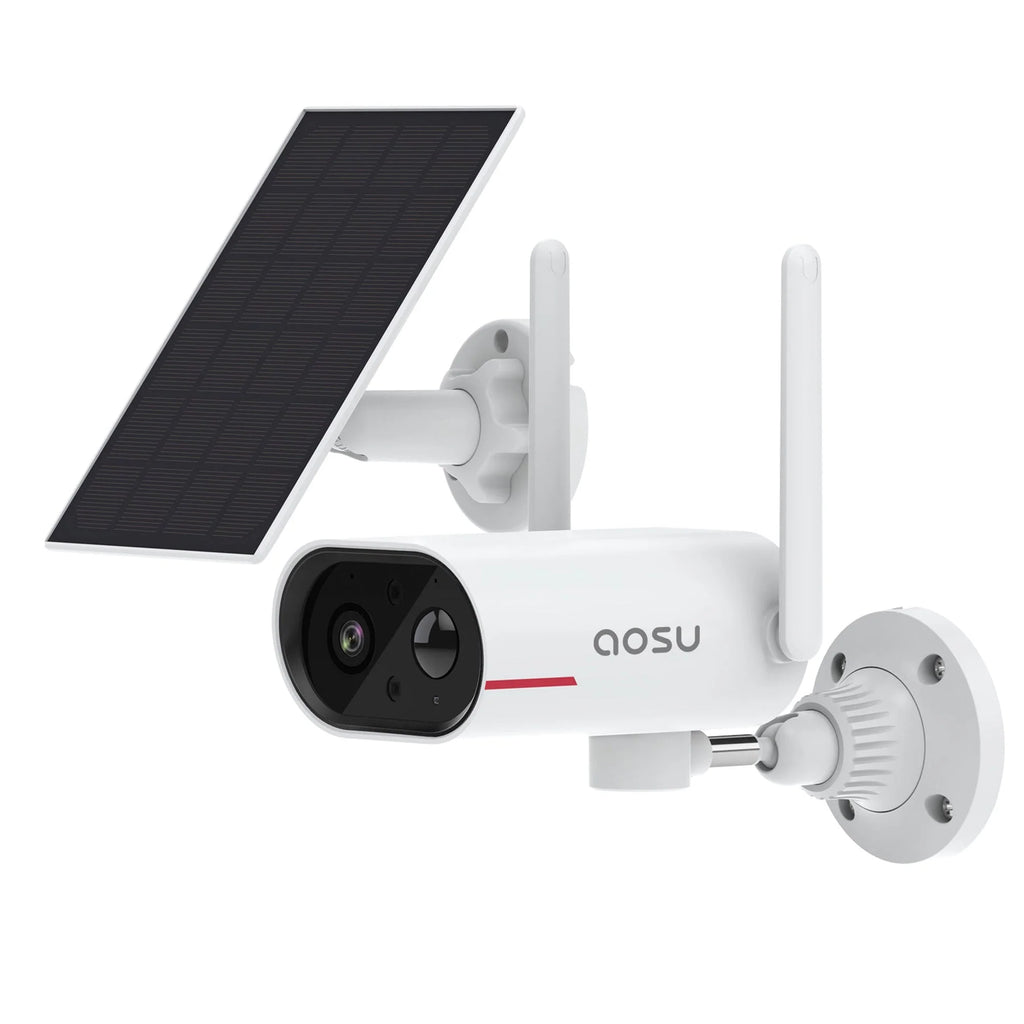 DEKCO WiFi Rotating Outdoor Solar Powered Home Security Camera with Night Vision