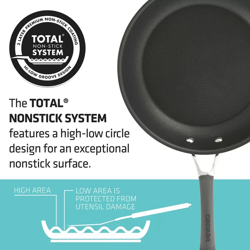Circulon 83909 Radiance 10 qt. Hard-Anodized Aluminum Nonstick Stock Pot in Gray with Glass Lid