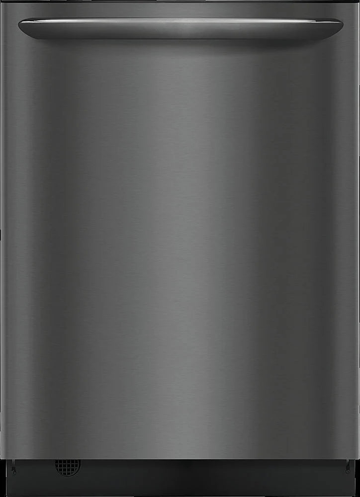 Frigidaire - Gallery 24 Compact Top Control Built-In Dishwasher with Stainless Steel Tub, 3rd Rack, 49 dBA - Black stainless steel