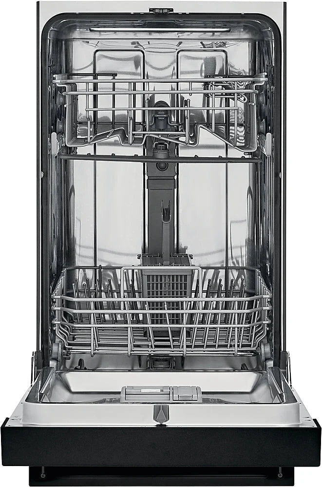 Frigidaire - 18 Compact Front Control Built-In Dishwasher with Stainless Steel Tub, 52 dBA - Black