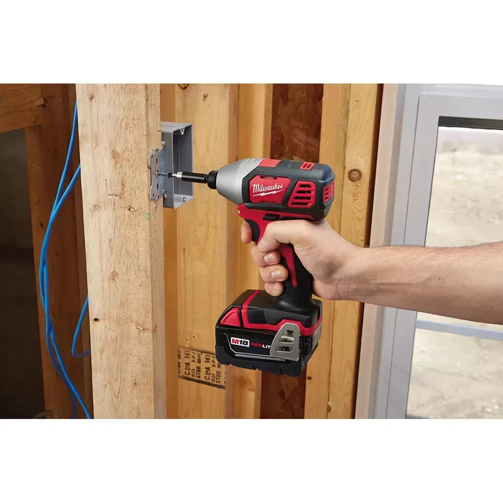 Milwaukee 2656-21PB M18 18V 1/4 Impact Kit w/ M18 FUEL HACKZALL and 2AH Battery