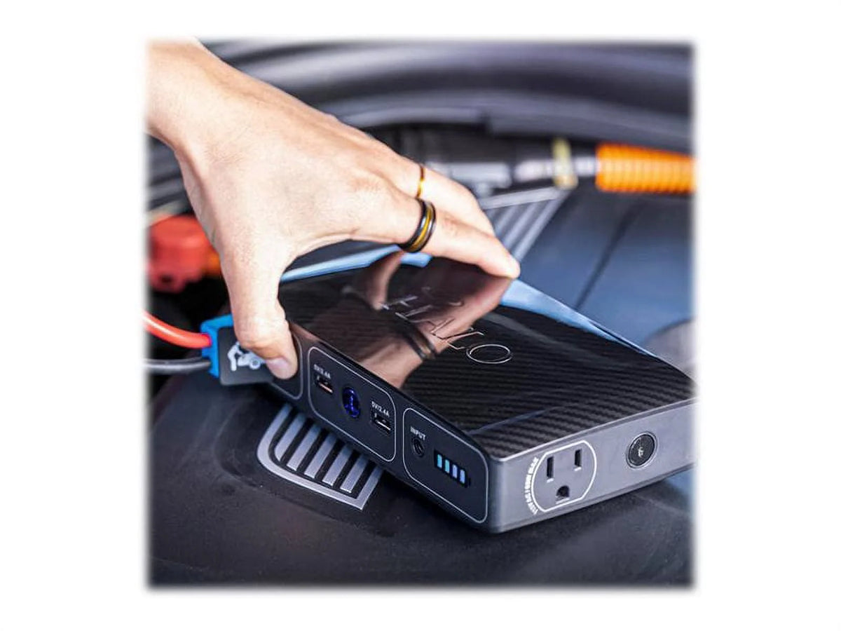 Halo Bolt 58830 Mwh Portable Phone Laptop Charger Car Jump Starter with AC Outlet - Black Graphite