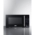 Compact microwave in black with allocator and USB ports