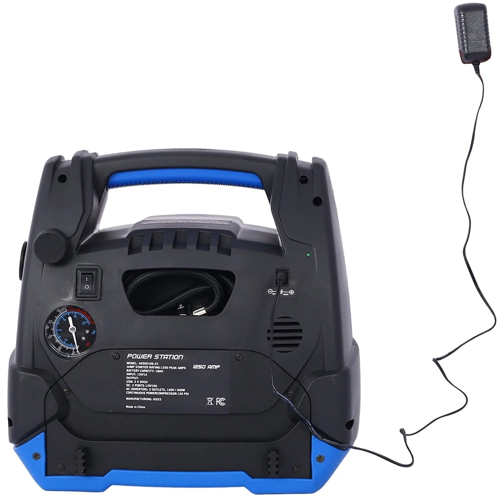 Rechargeable Jump Starter, 1800 Amp Battery Jump Starter with Air Compressor Car Tire Inflator