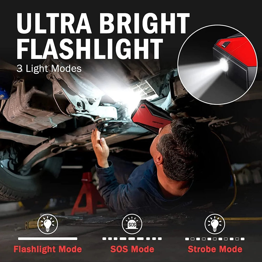 DBPOWER 800A Peak 18000mAh Portable Car Jump Starter Portable Battery Booster