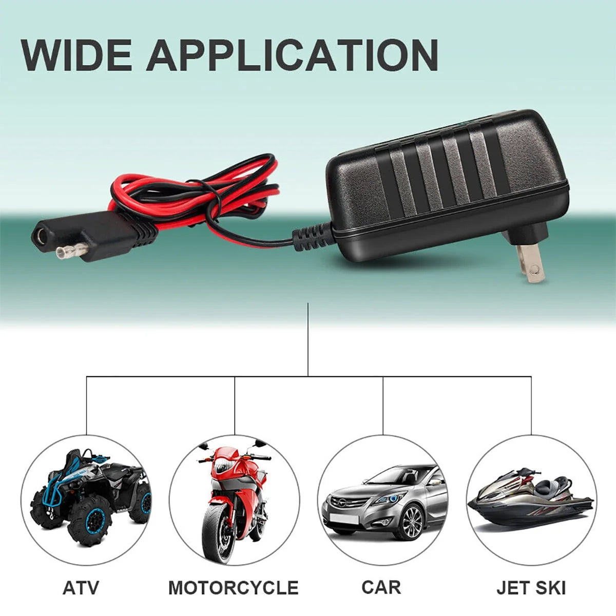 3x Automatic Battery Charger Maintainer Motorcycle Trickle Float For Tender 6V 12V