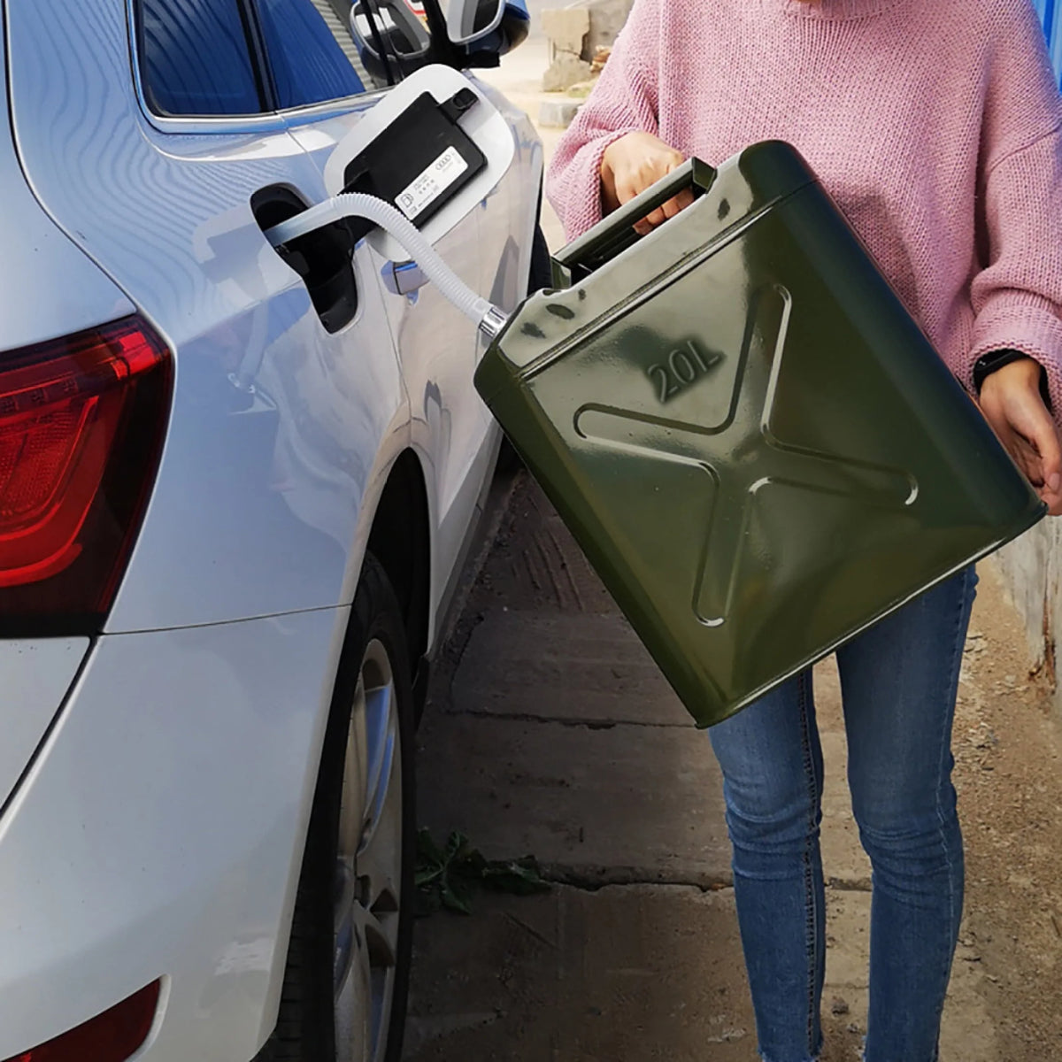 EUBUY 10L Green Metal Jerry Can Store Container for Petrol Oil Water Alcohol