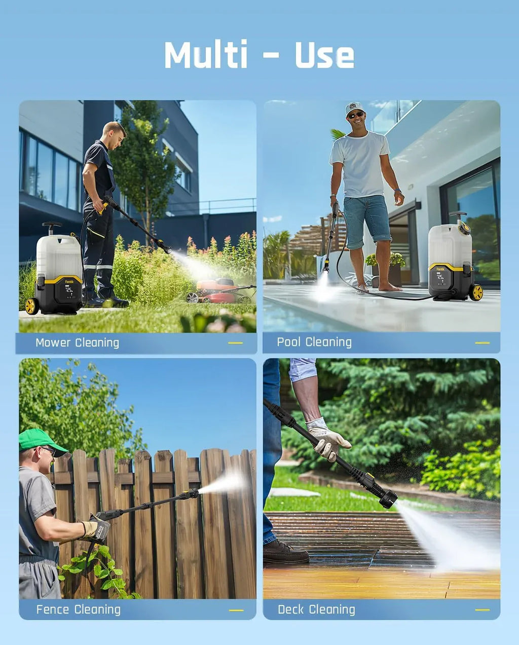 Fanttik NB8 Ultra Cordless Pressure Washer & Fanttik TurboLite W10 APEX External Rotor Brushless Motor Mini Chainsaw Cordless