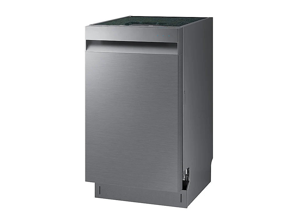 Samsung - 18 Compact Top Control Built-in Dishwasher with Stainless Steel Tub, 46 dBA - Stainless steel