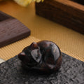 Cat Figurines Natural Stone Statue Healing Crystals Gift Gemstone Sculpture Room Home Desk LuckyDecoration