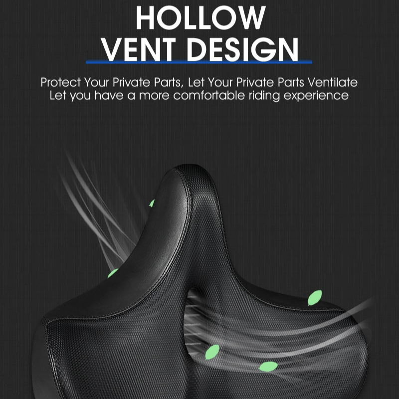 Oversized Bike Saddle with Dual Spring Suspension and Ventilated Foam  Cushion