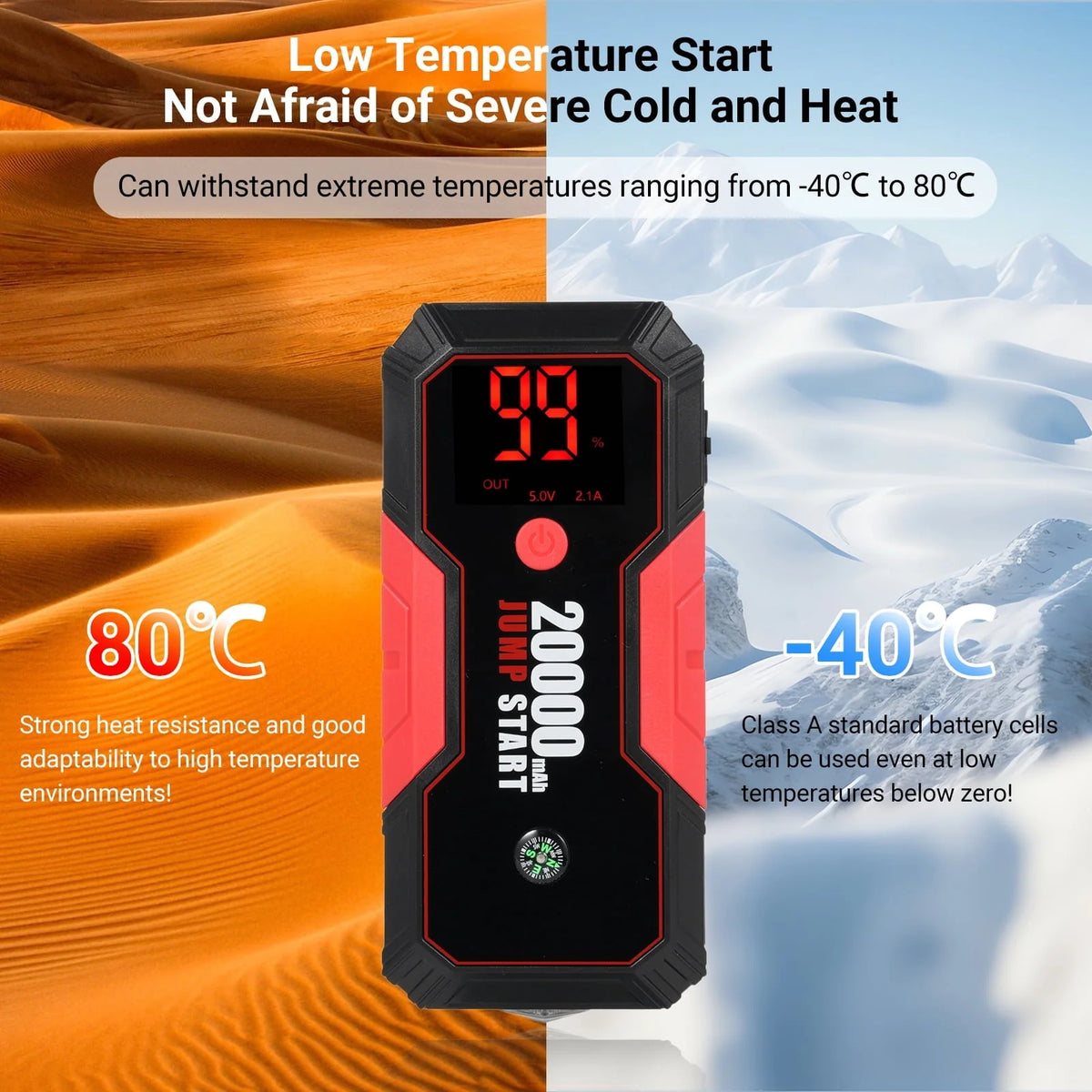 Lepmerk Emergency power supply, Supply Jump 600a Peak 12v Auto Battery Dn13 20000 MahPeak Current 20000 SupplyAuto 600a Peak Current Portable 12v Auto Current 20000 Mah