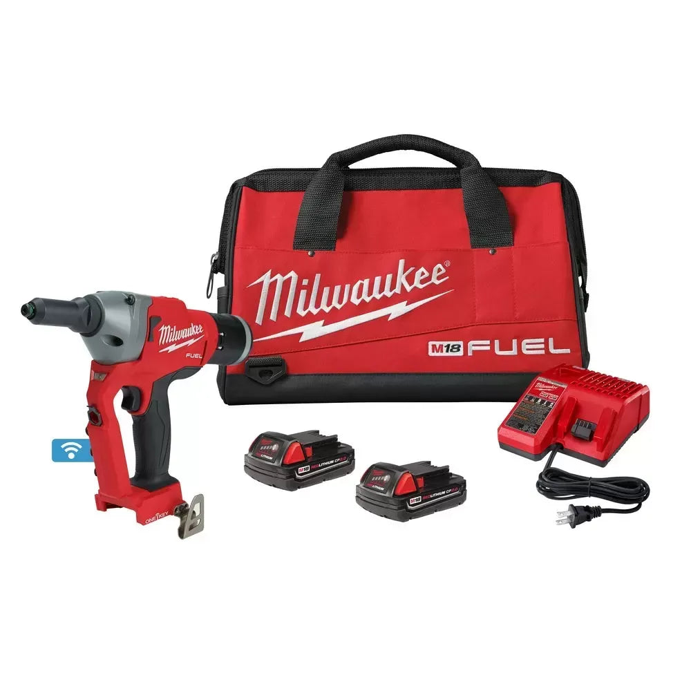 Milwaukee 2660-22CT M18 FUEL 18V 1/4 Li-Ion Blind Rivet Tool Kit w/ ONE-KEY