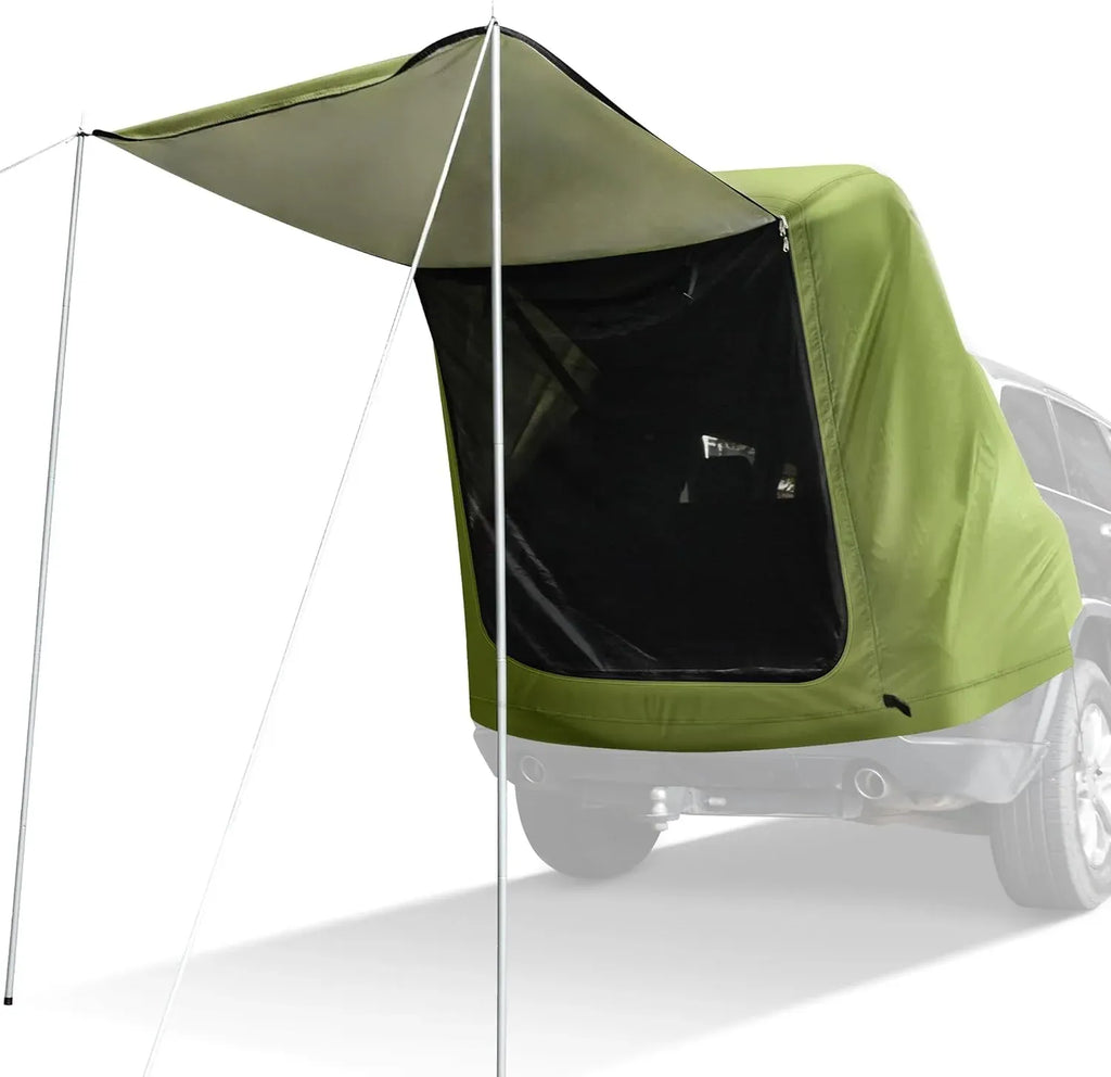 SUV Tailgate Tent with Awning - Waterproof SUV Tents for Camping, Car Hatchback Truck Roof Canopy Sun Shade Privacy Shelter for Outdoor Travel, Universal Fit Most SUV