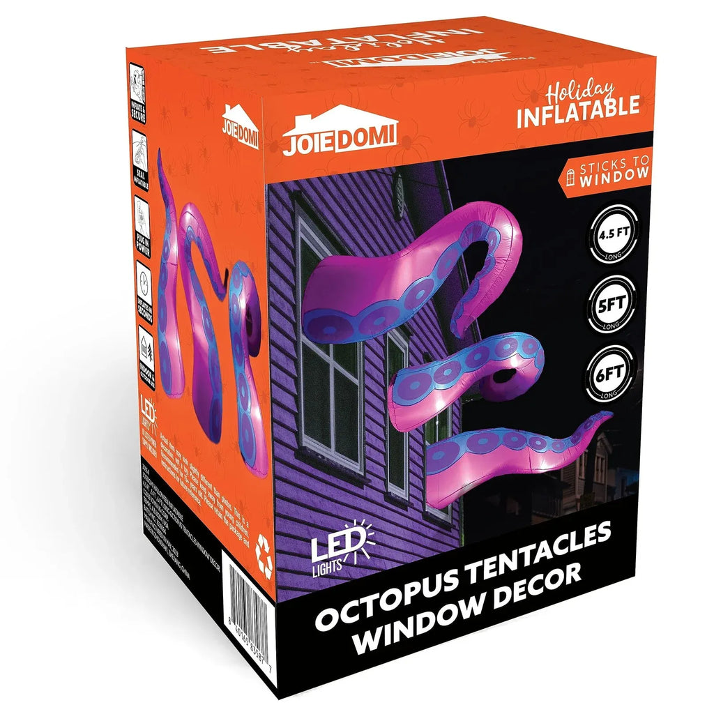 3 Pcs Halloween Inflatable Outdoor Giant Octopus Tentacle Broke Out from Window