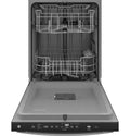 GE - Top Control Built In Dishwasher with Sanitize Cycle and Dry Boost, 50 dBA - Stainless steel